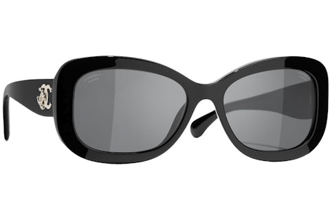 Montatura Occhiali Occhiali Quadrati Occhiali Da Sole Chanel Neri