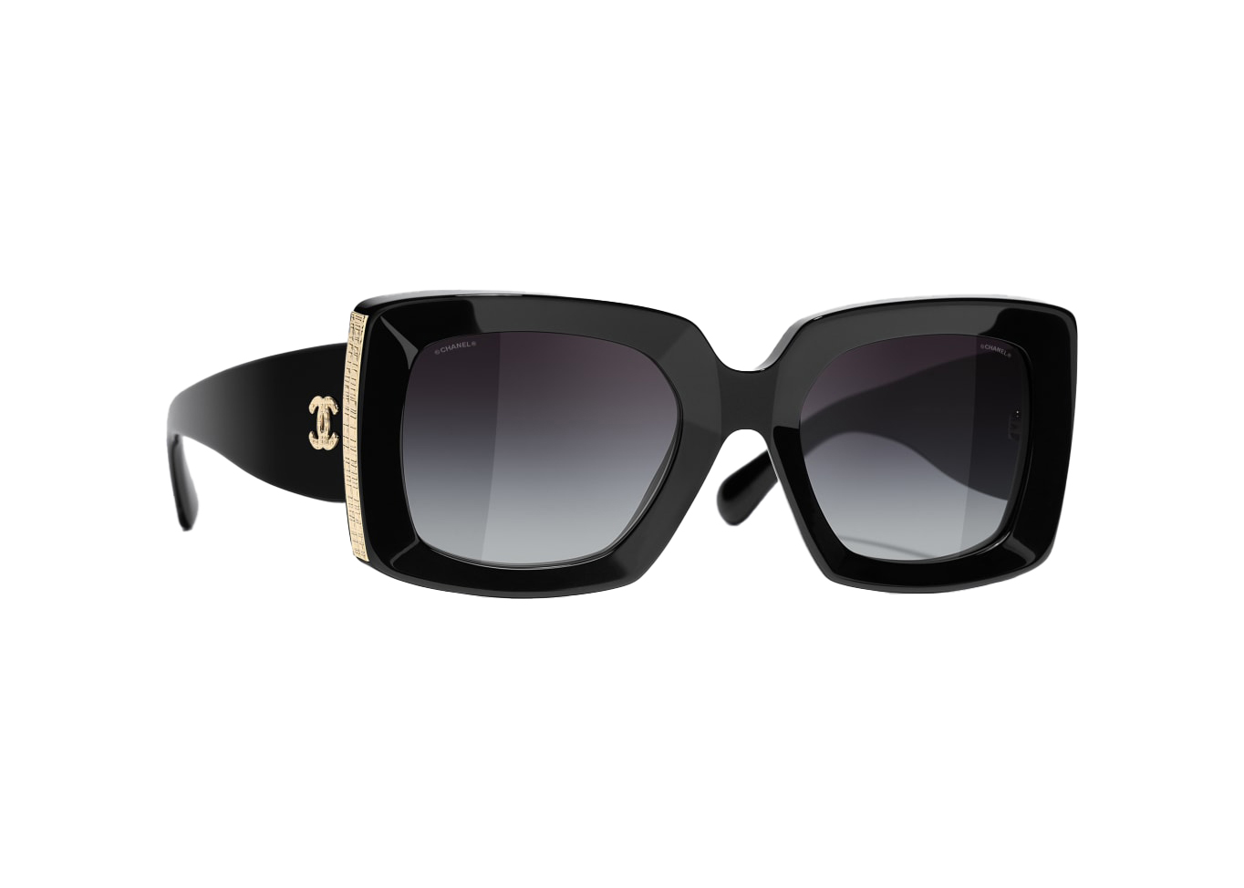 Chanel Rectangle Sunglasses Black (5483 C760/S6) in Acetate - US