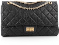 Chanel Reissue 2.55 Classic Double Flap Quilted Aged Calfskin Gold-tone 227 Black