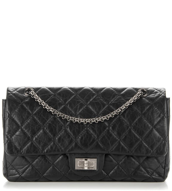 Chanel Pewter Quilted Aged Calfskin 2.55 Reissue 228 Double Flap