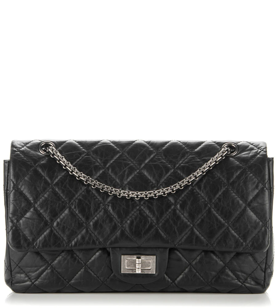 Chanel - 2.55 Re-issue Flap Bag - 226 - Aged Gold Hardware - Black