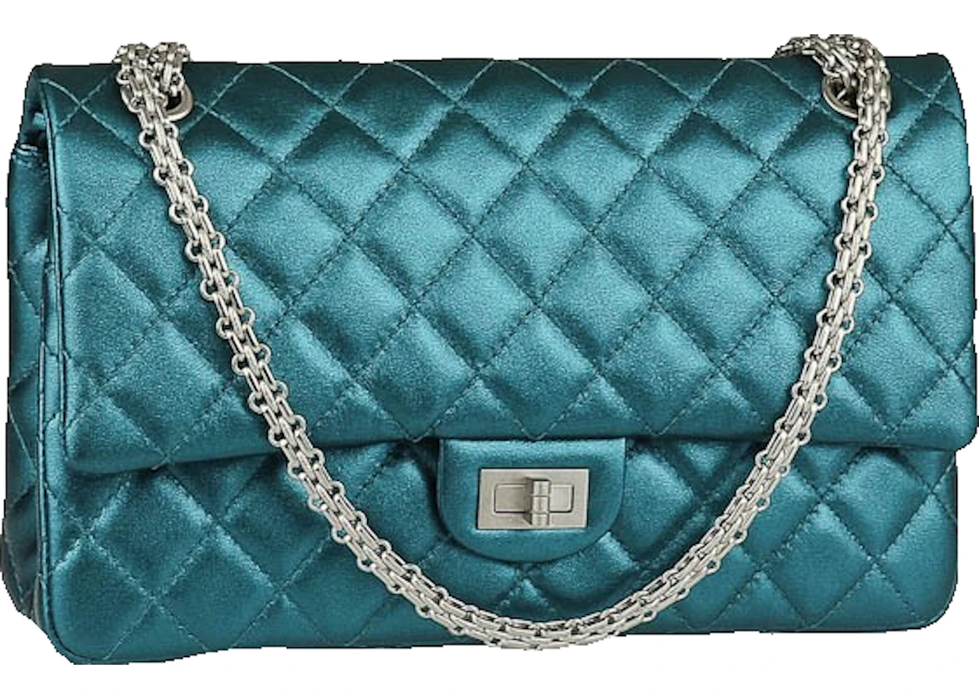 Chanel Reissue 2.55 Classic Double Flap Quilted Metallic 226 Turquoise - US