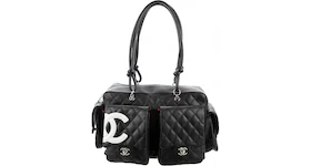 Chanel Reporter Cambon Ligne Quilted Black/White