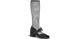 Chanel Resille 55mm Knee High Mary Janes Black Patent Calfskin