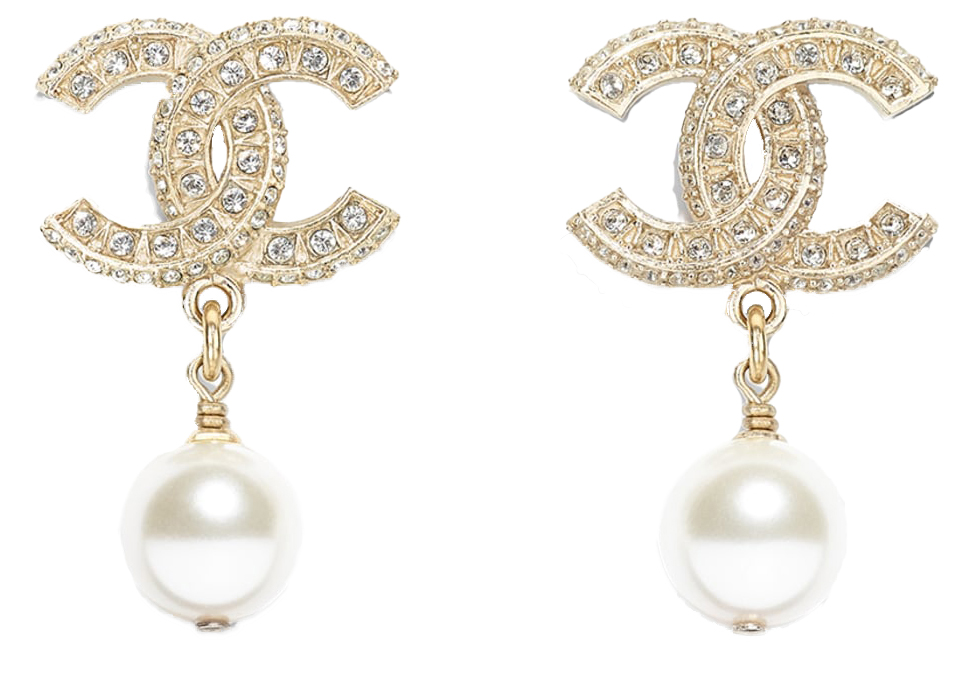 Chanel Crystal and Pearl CC Star Dangle Earrings Gold Hardware – Madison  Avenue Couture