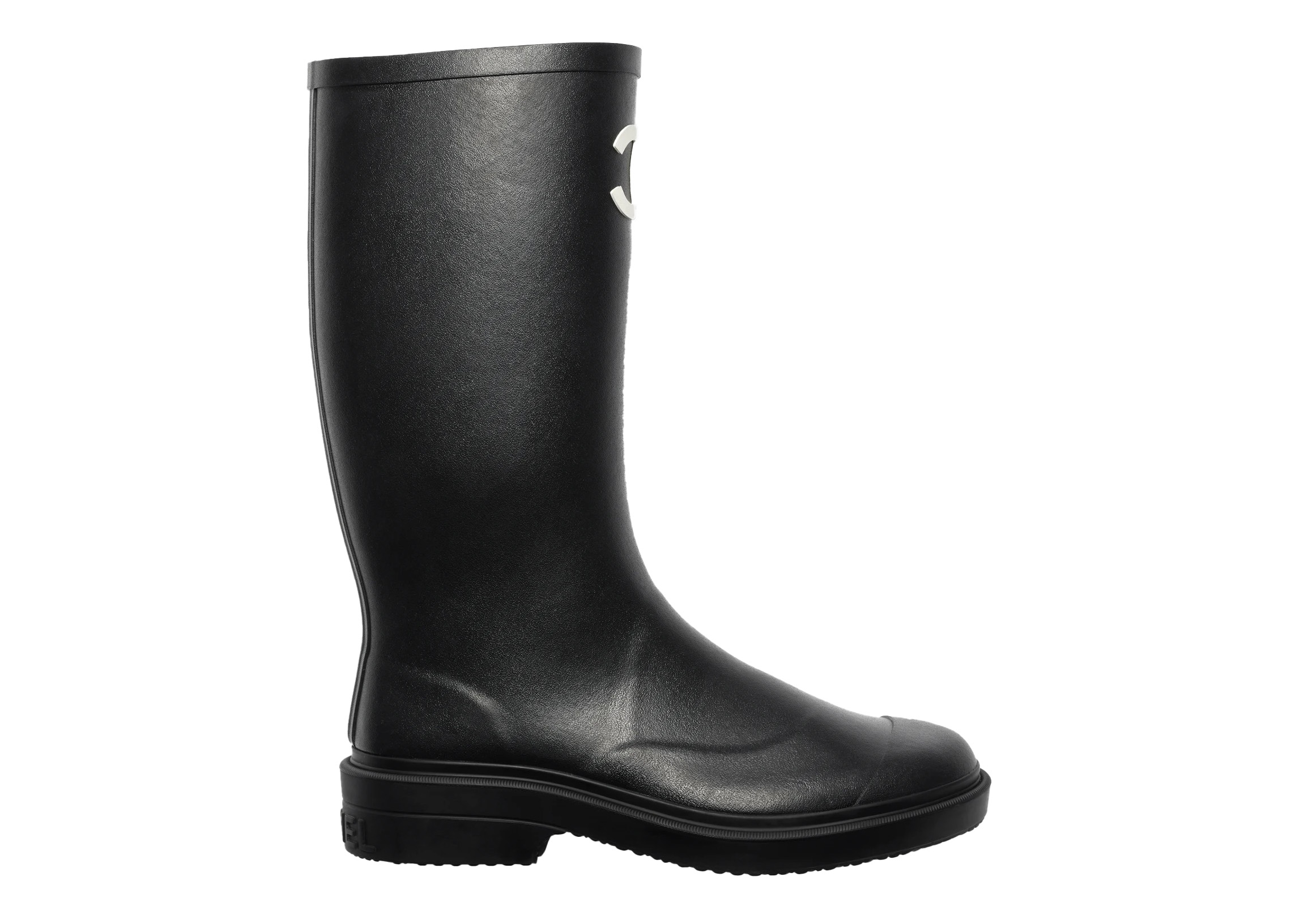 Chanel Rubber Rain Boots Black - G39620 X56326 94305 - US