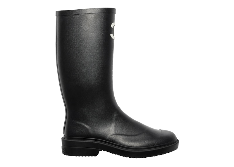 Chanel Rubber Rain Boots Black - G39620 X56326 94305 - US