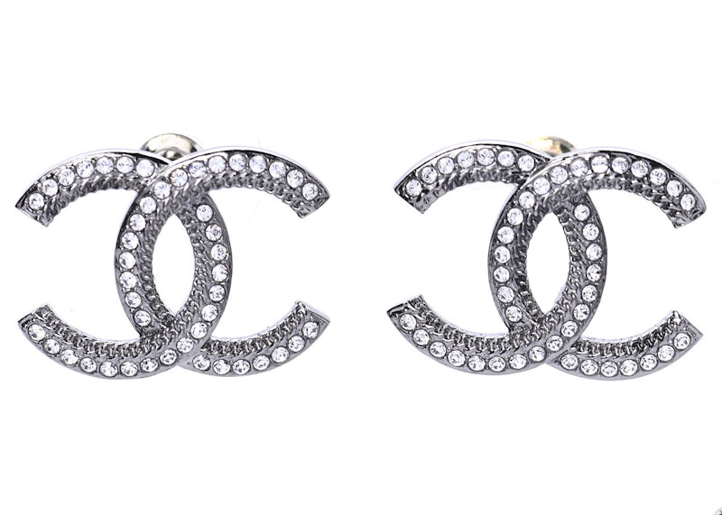 Chanel earrings deals silver cc