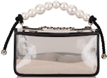 CHANEL Lambskin PVC Sand By The Sea Flap With Pearl Strap Black