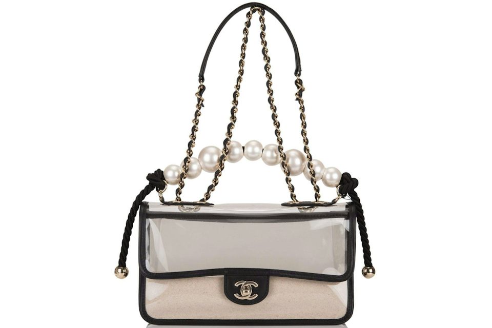 Chanel Sand By The Sea Flap Bag Pearl Clear in PVC/Lambskin with Light Gold- tone - US