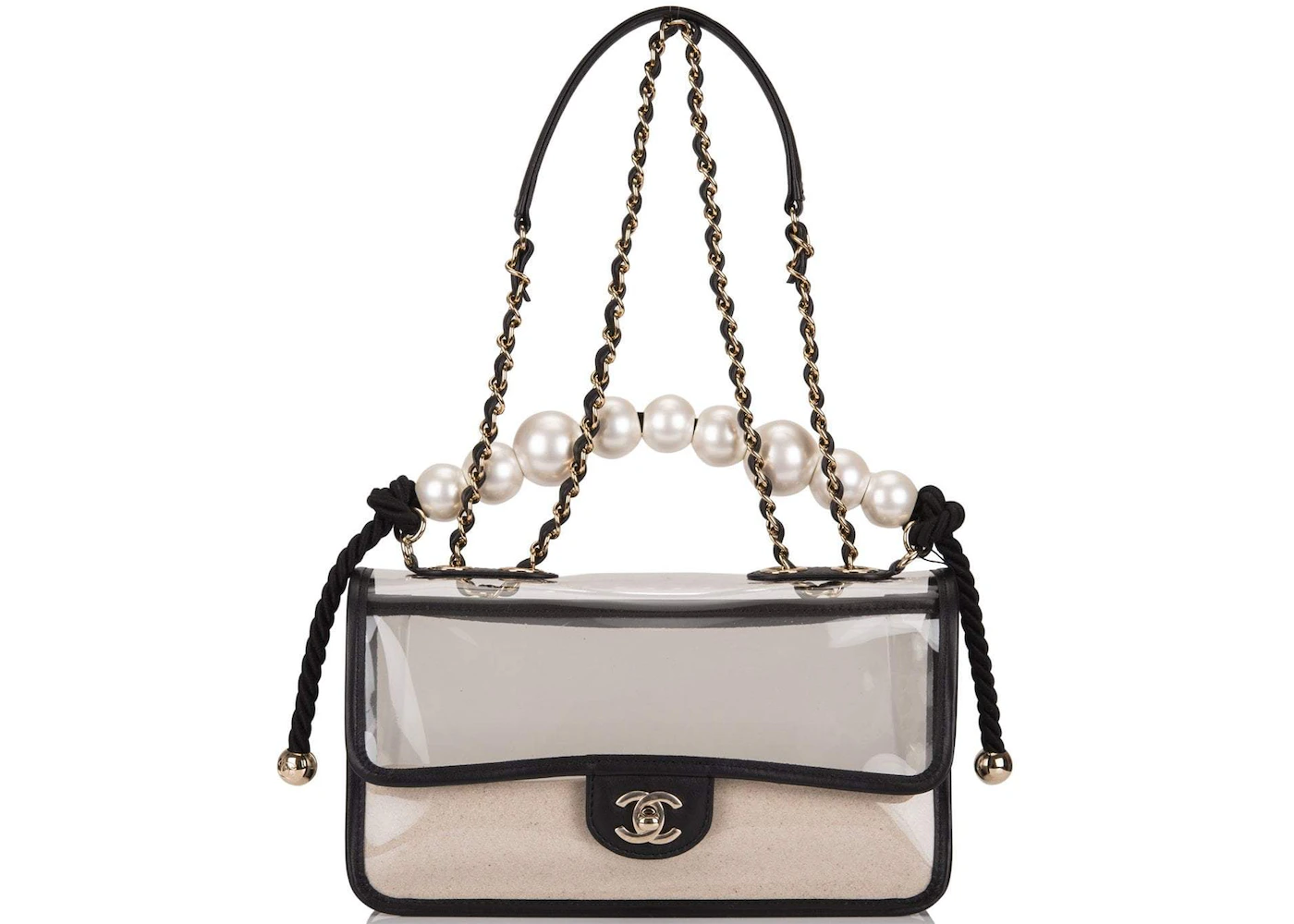 Chanel Sand By The Sea Flap Bag Pearl Clear In Pvc/Lambskin With Light  Gold-Tone - Us