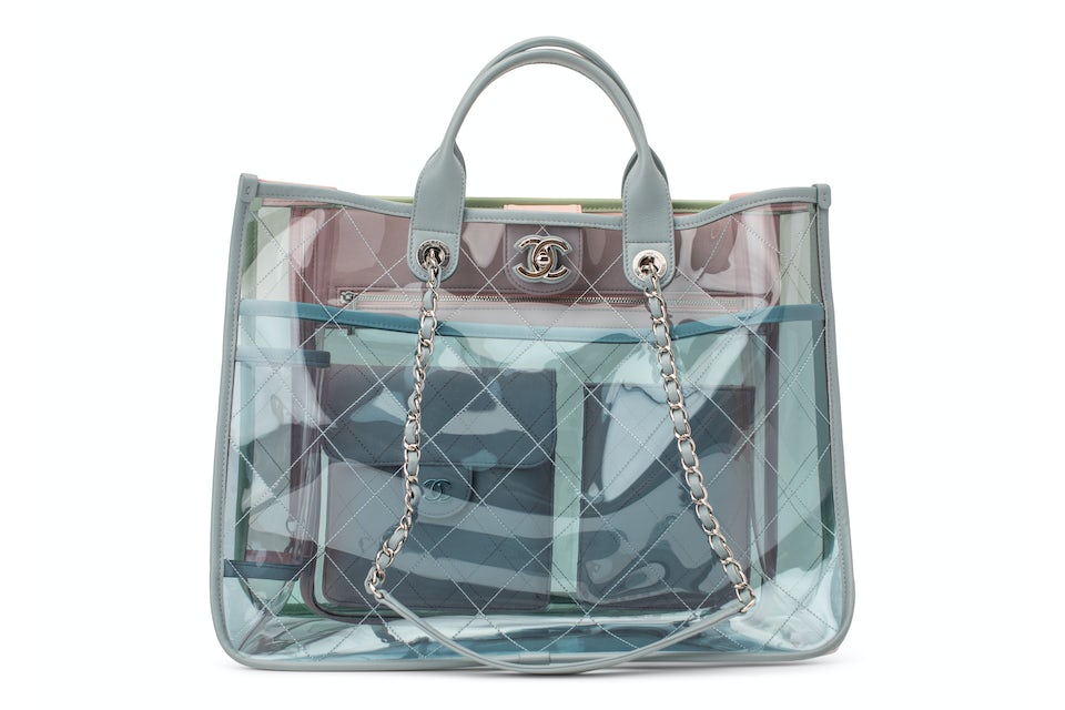 Chanel Multicolor Quilted PVC And Leather Large Coco Splash Tote