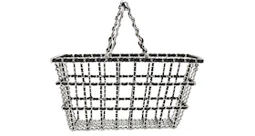 Chanel Shopping Basket Calfskin Silver Black