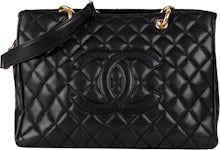 CHANEL Caviar Quilted Medallion Tote Black 1302503