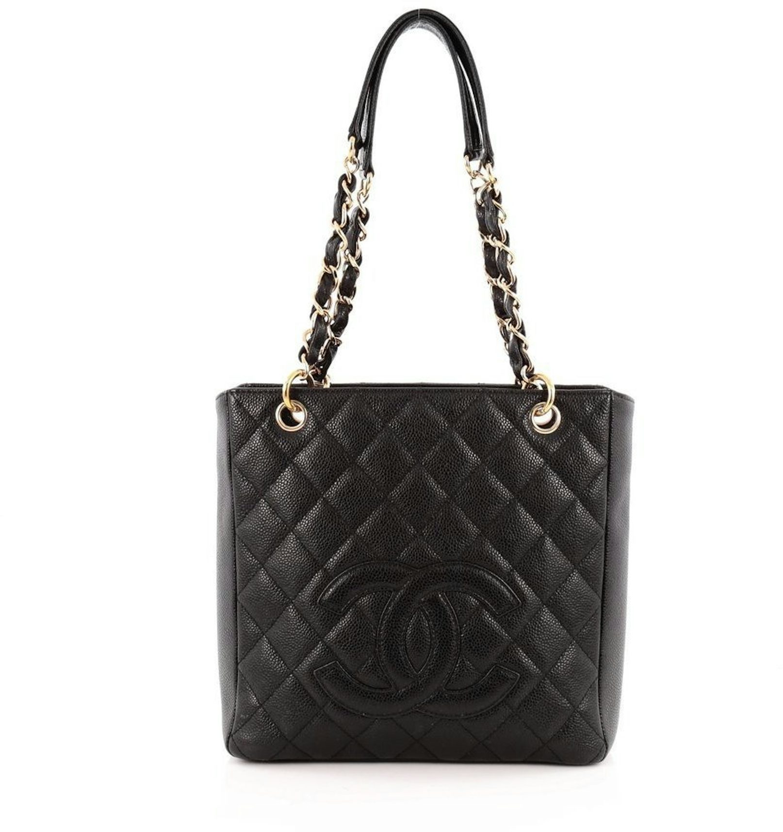 Chanel Shopping Tote Quilted Petite Black