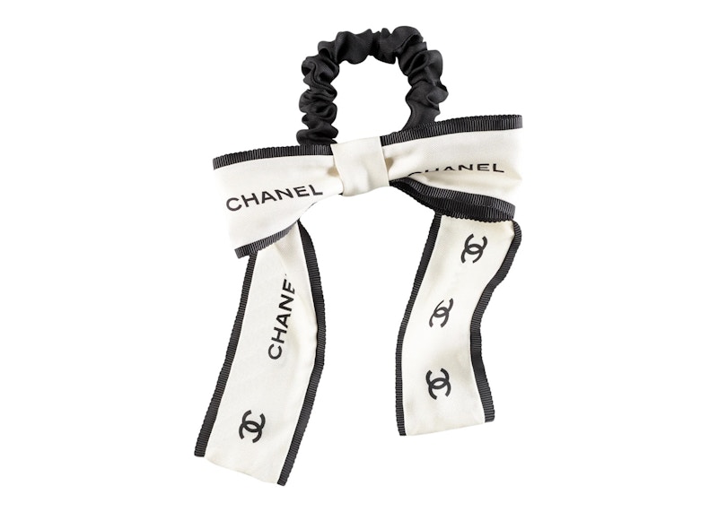 Chanel Silk Twill Hair Accessory Ecru/Black