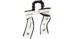 Chanel Silk Twill Hair Accessory Ecru/Black