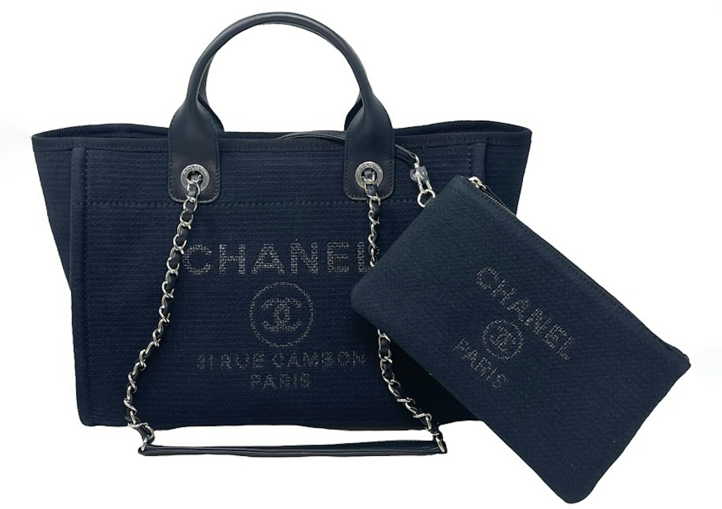 Chanel 2021 Small Deauville Shopping Bag w/Tags - Black Totes, Handbags -  CHA918899