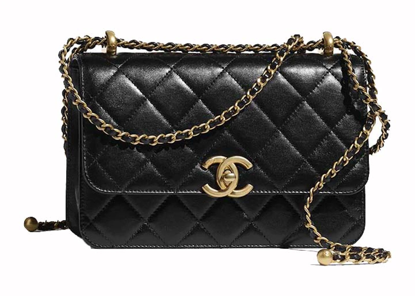 Chanel Small Size 24C Flap Bag with Adjustable Strap Black (AS2649