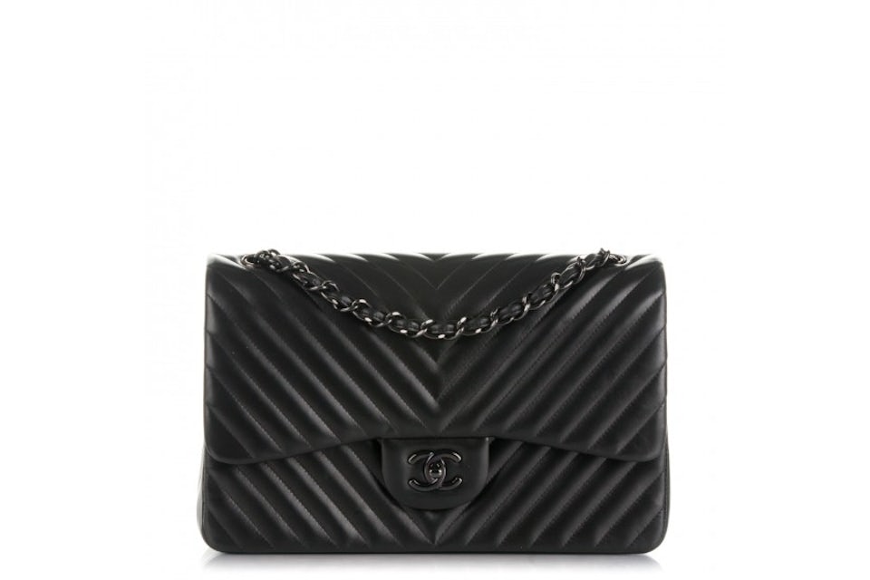 Chanel so black jumbo chevron Clearance