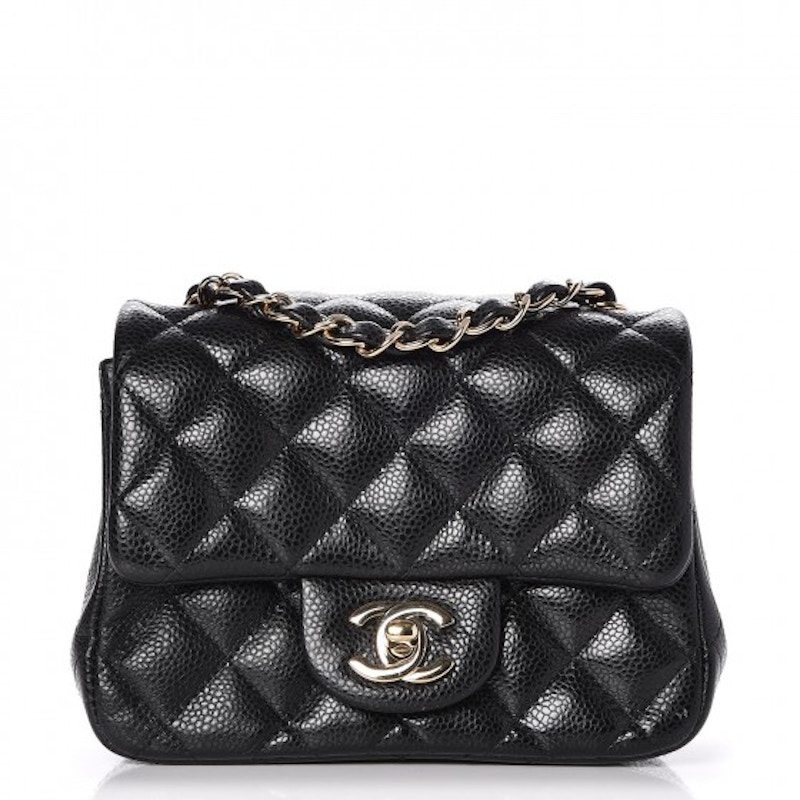 chanel caviar mini square flap bag