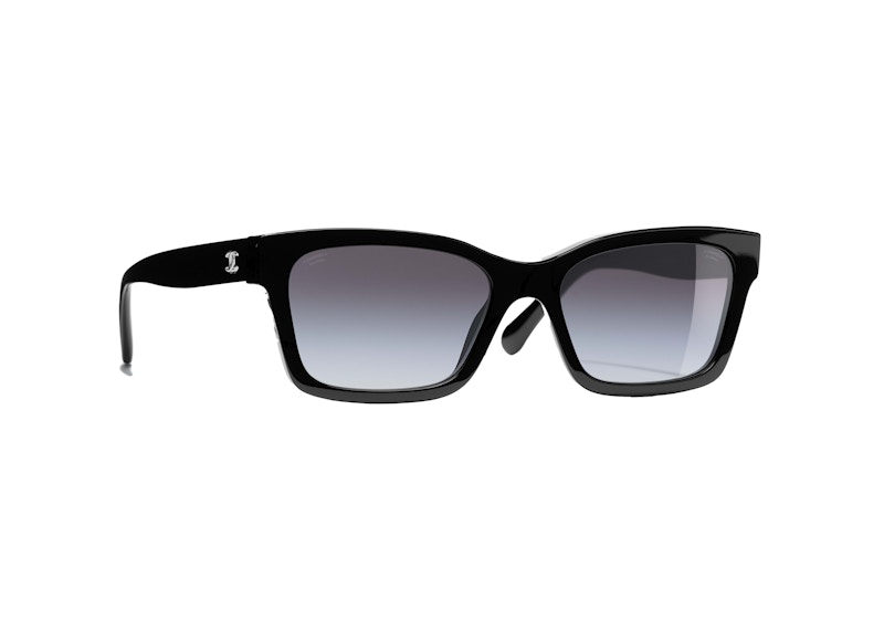 Chanel square sunglasses black best sale