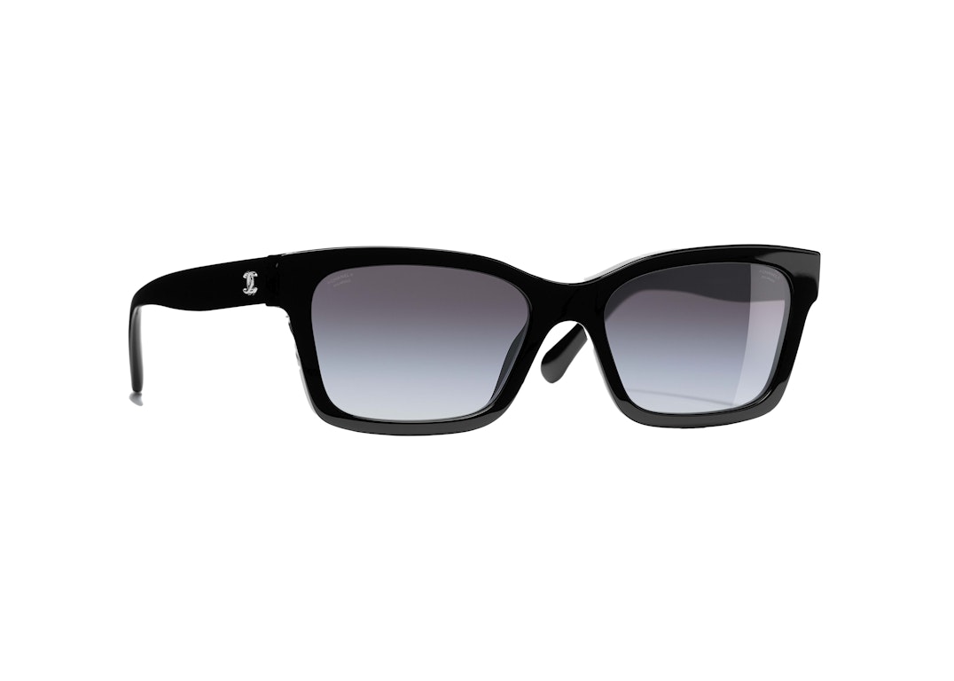 Pre-owned Chanel Square Polarized Sunglasses Black (5417 C501/s8)