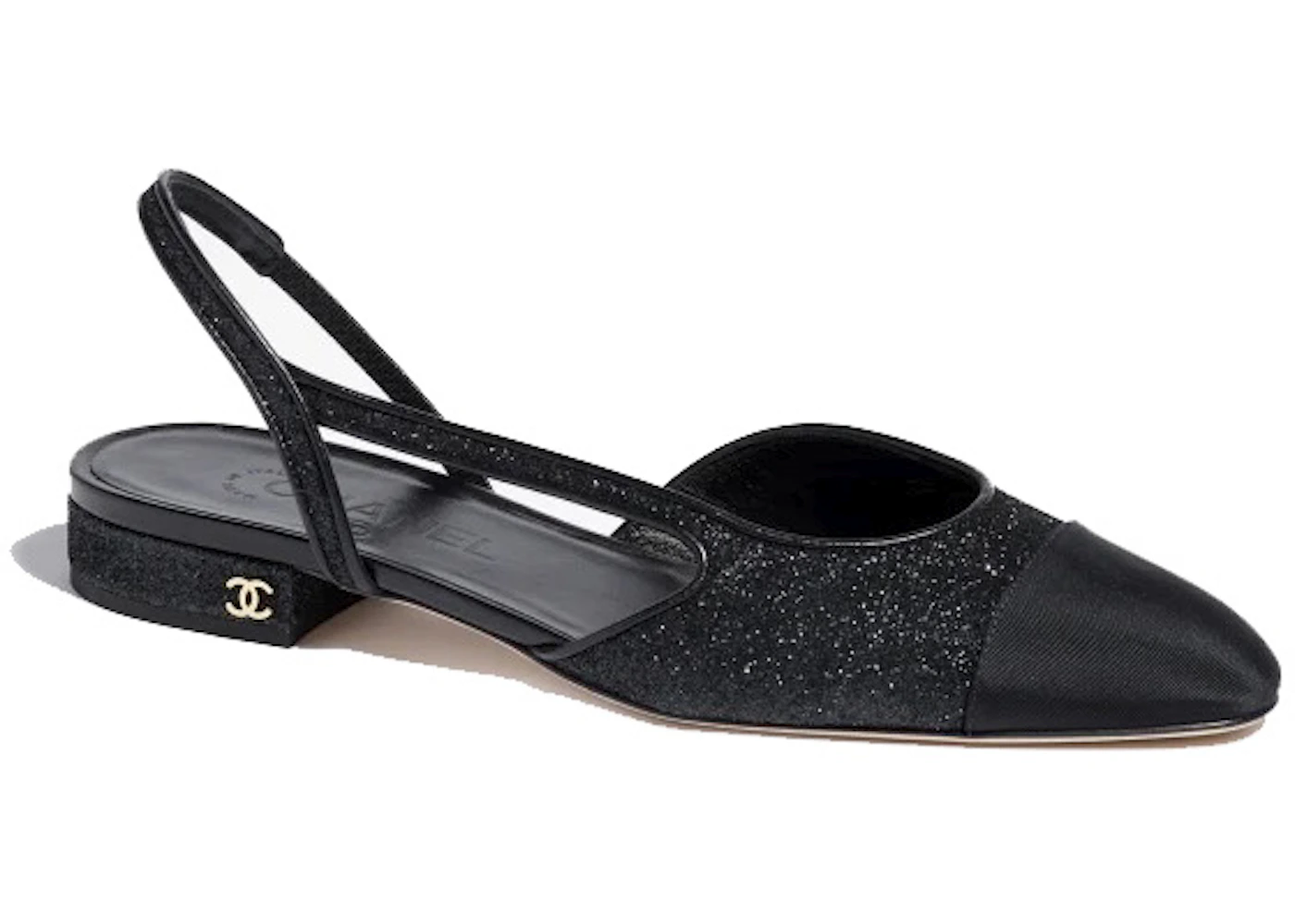 Chanel glitter slingbacks Clearance