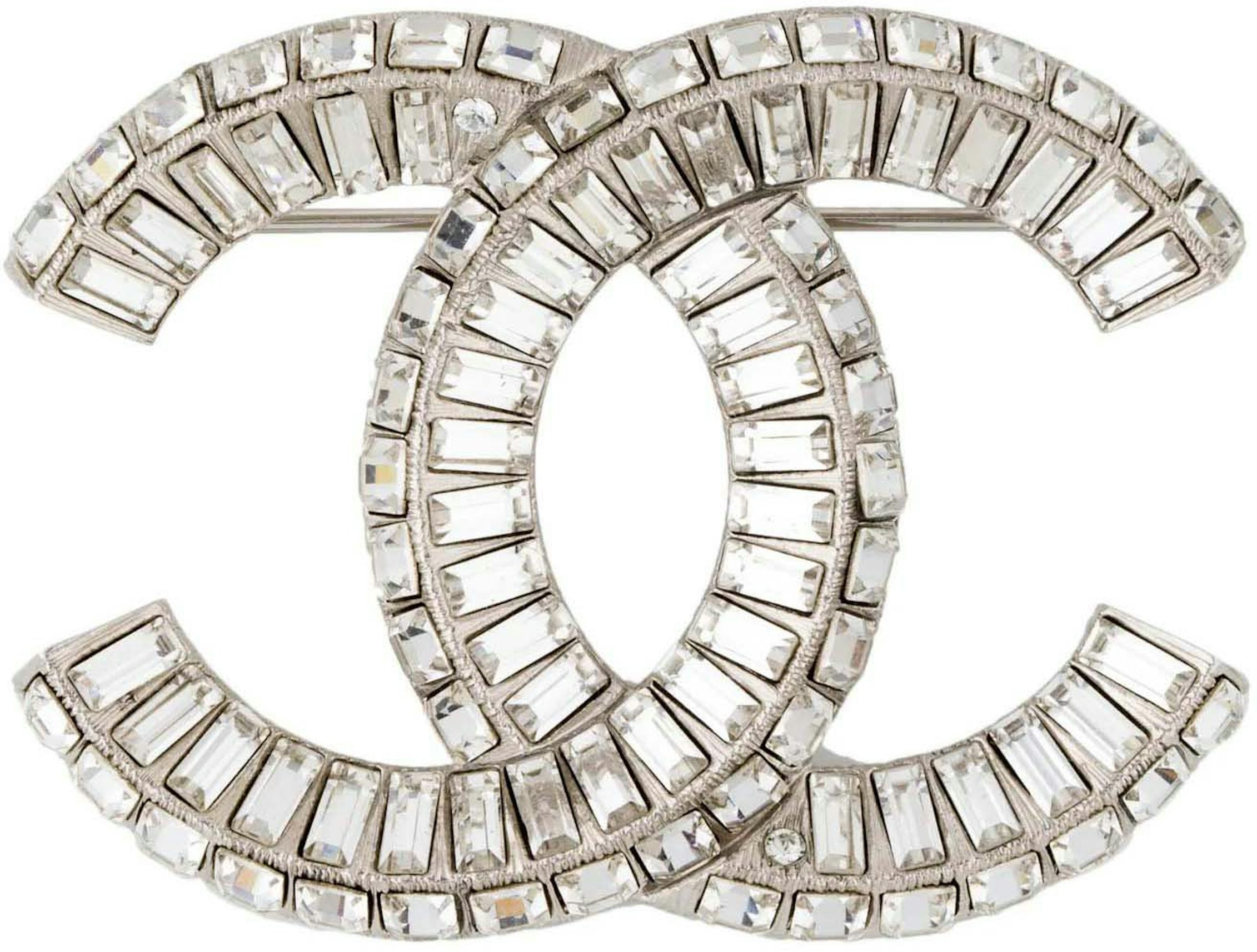 Cc pin & brooche Chanel Silver in Metal - 19933282