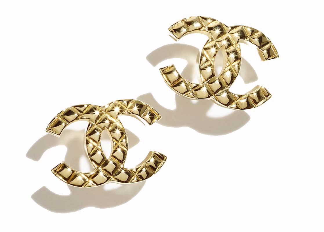 Chanel Stud Earrings Gold (ABD035 B16128 NW440) in Metal with Gold 