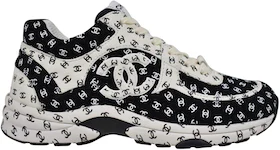 Chanel Suede Trainer Printed CC Black (Women's)
