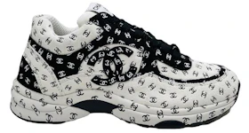 Chanel Suede Trainer Printed CC White (Women's)
