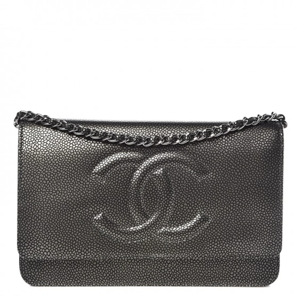 Chanel Timeless Wallet on Chain Patent Leather Blue