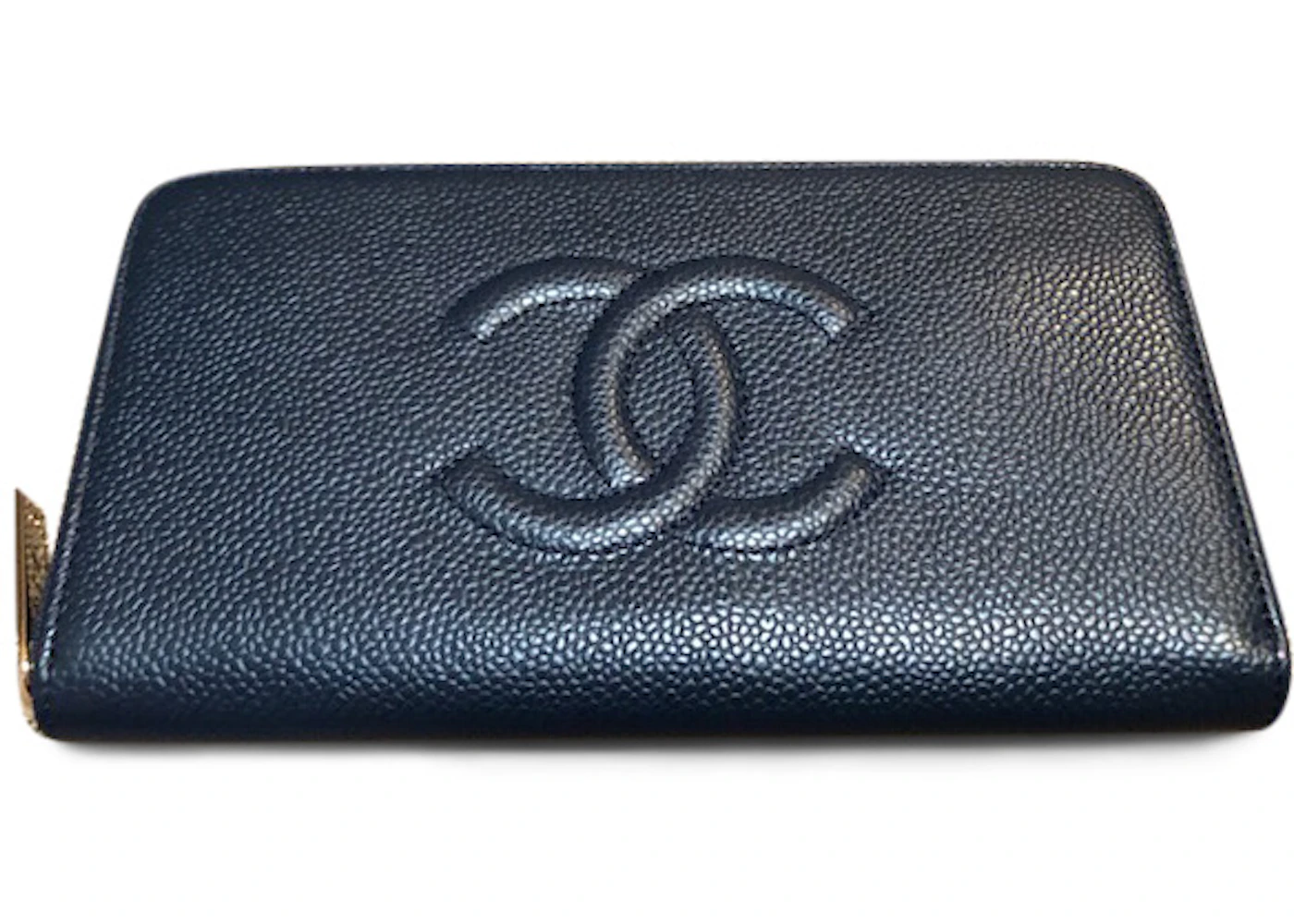 chanel black long wallet
