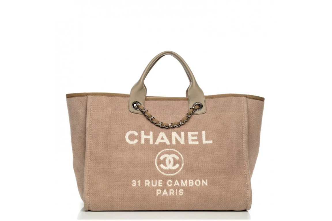 Chanel Deauville Tote Large Ecru