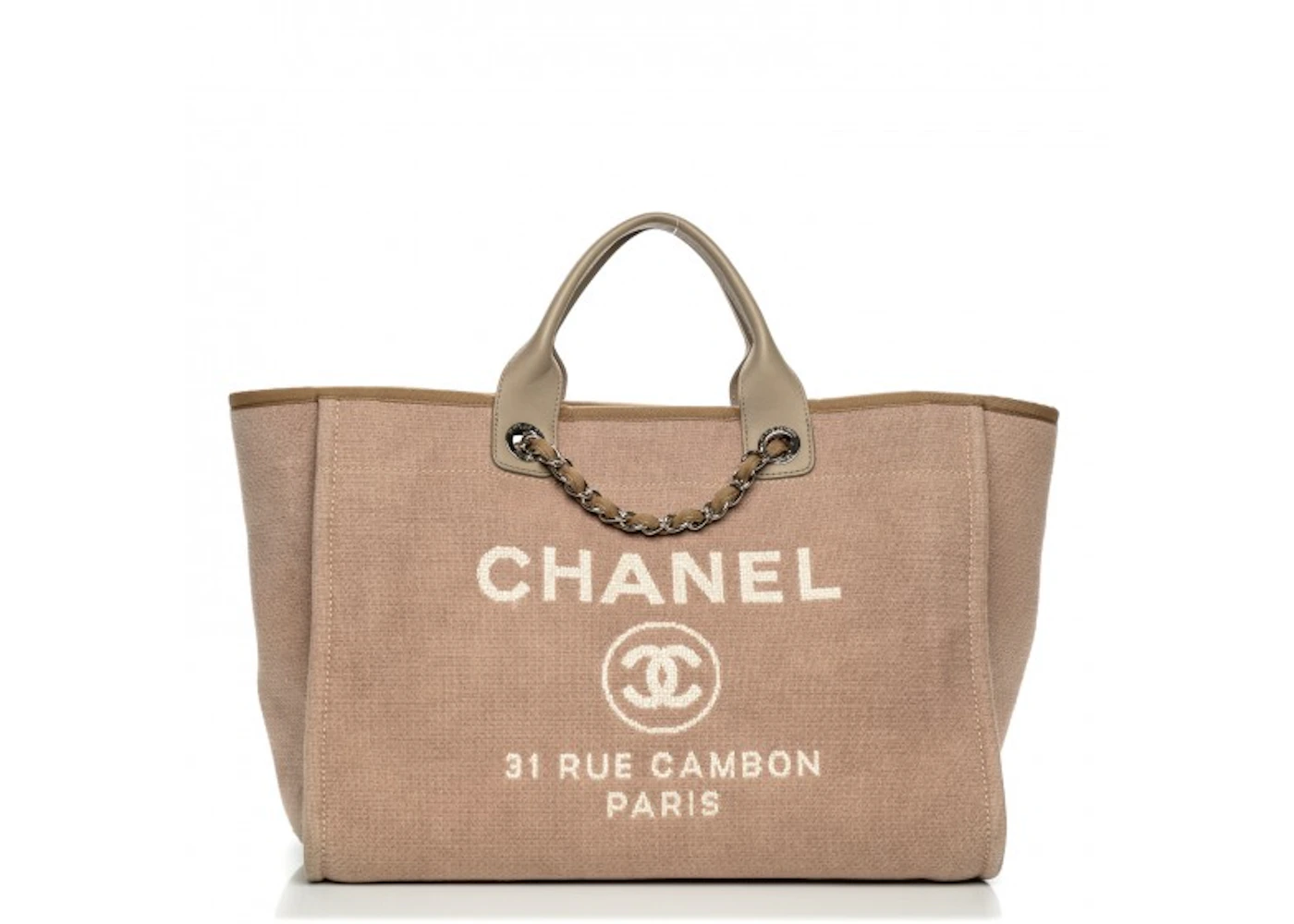 chanel tote brown
