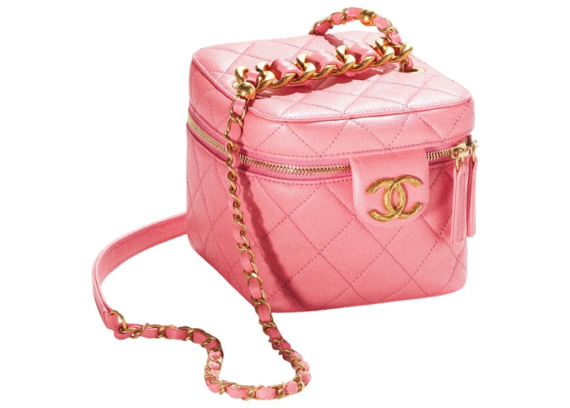Chanel Vanity Case Small 22S Lambskin Pink in Lambskin Leather with