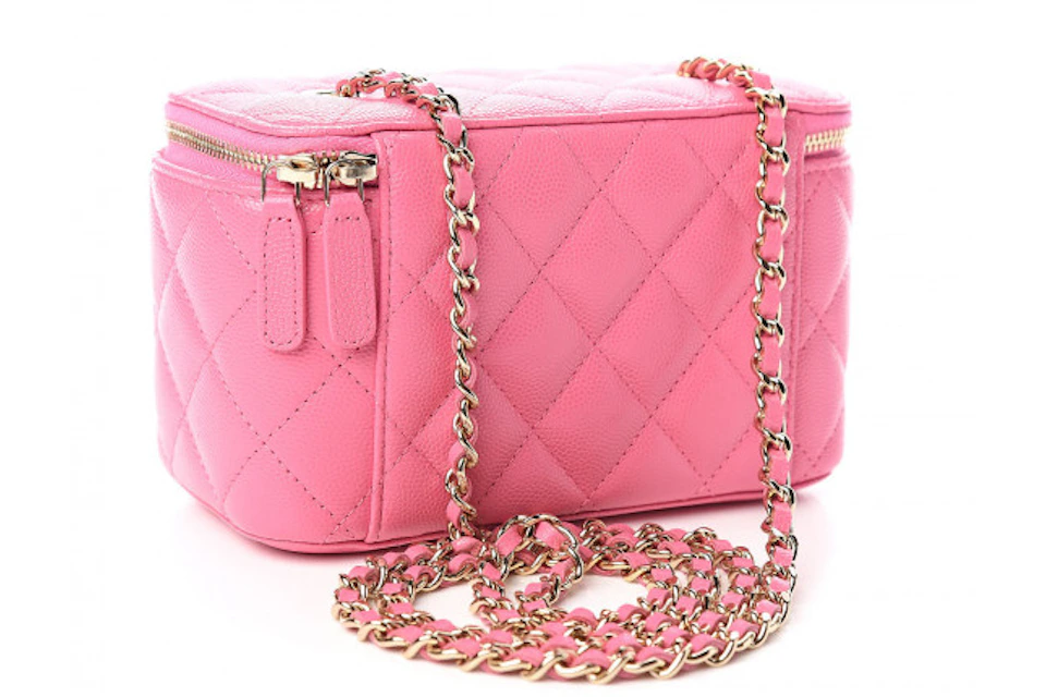 Chanel Vanity Crossbody Caviar Small Pink