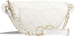 Chanel Waist Bag Lambskin Quilted Gold/Silver-tone White in Lambskin with  Gold/Silver-tone - US