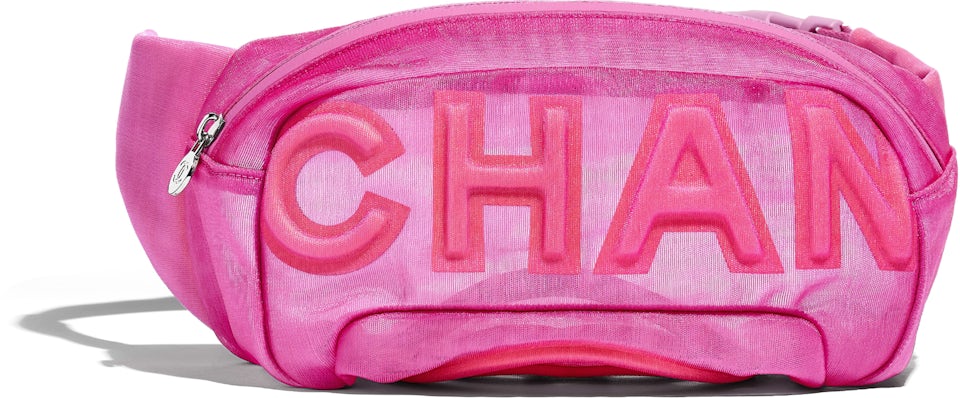 Chanel Waist Bag Nylon Silver-tone Pink in Nylon with Silver-tone - US