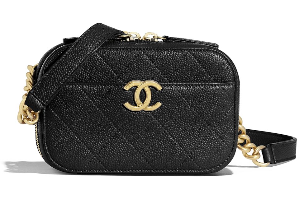 Chanel Waist Bag Stitched Grained Calfskin Gold-tone Black in Grained  Calfskin with Gold-tone - US