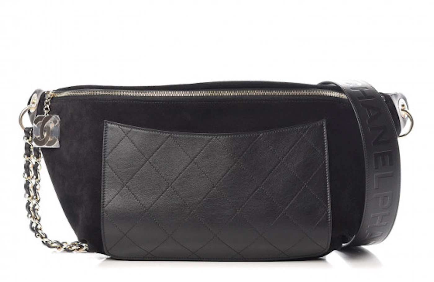 Chanel x Pharrell Waist Bag Black in Suede with Silver-tone - GB