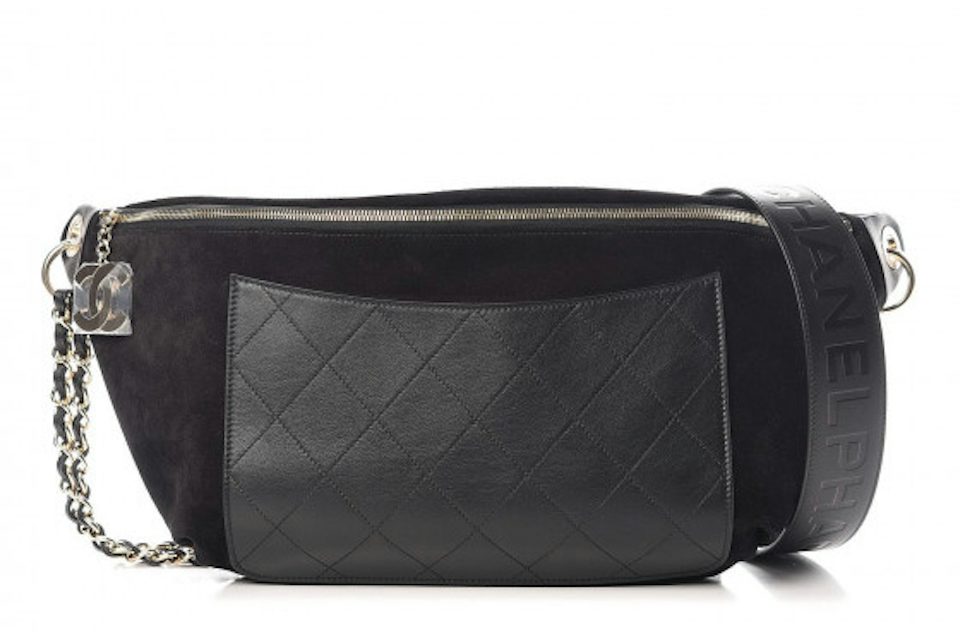 Chanel x Pharrell Waist Bag Black in Suede with Silver-tone - GB