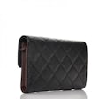 Chanel Flap Wallet Quilted Diamond Small Caviar Black in Caviar