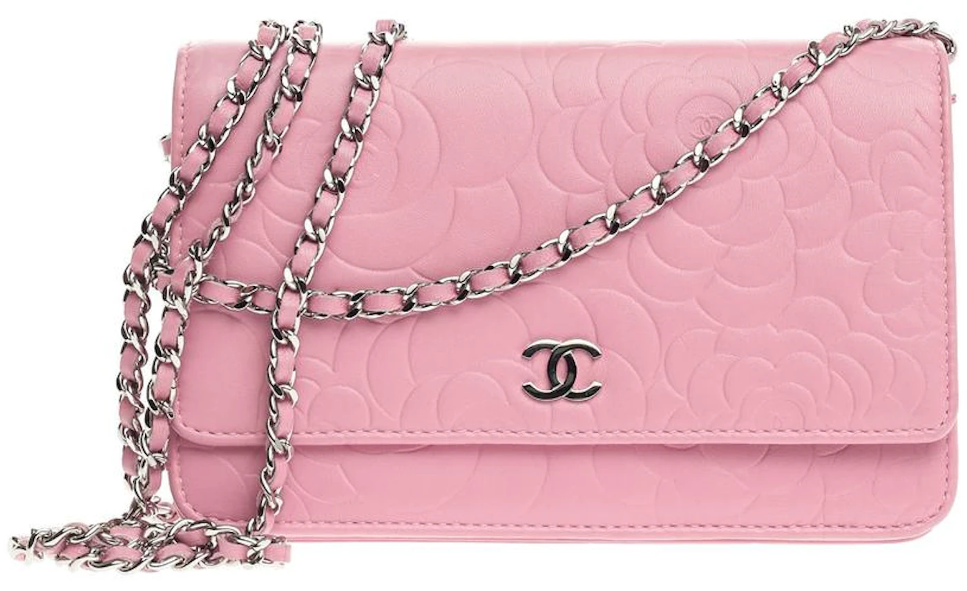 Chanel Long Wallet Camellia Pink Leather