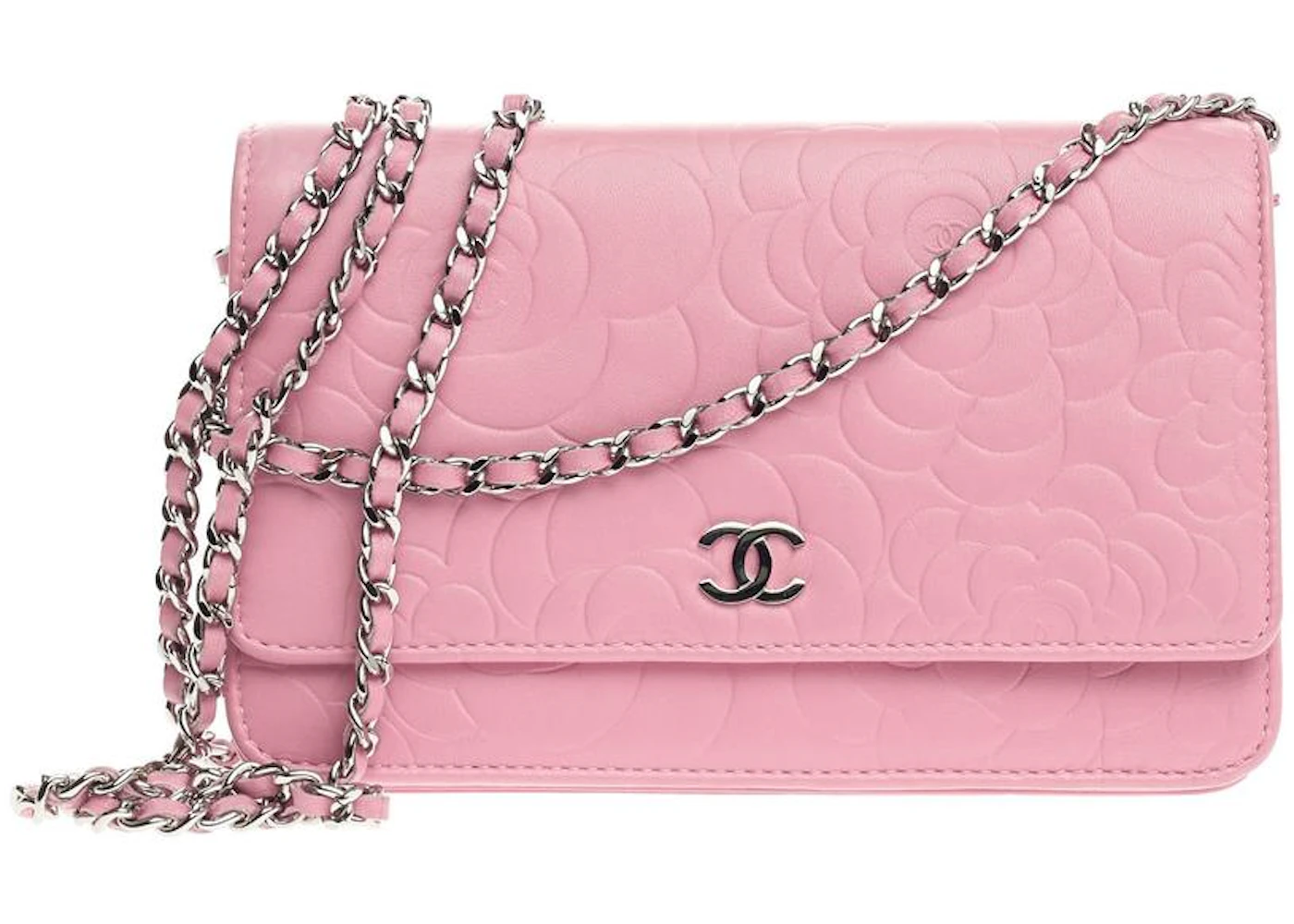 Chanel Wallet On Chain Camellia Pink in Lambskin with Silver-tone - US
