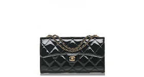 Chanel Wallet on Chain Eyelet Quilted Black