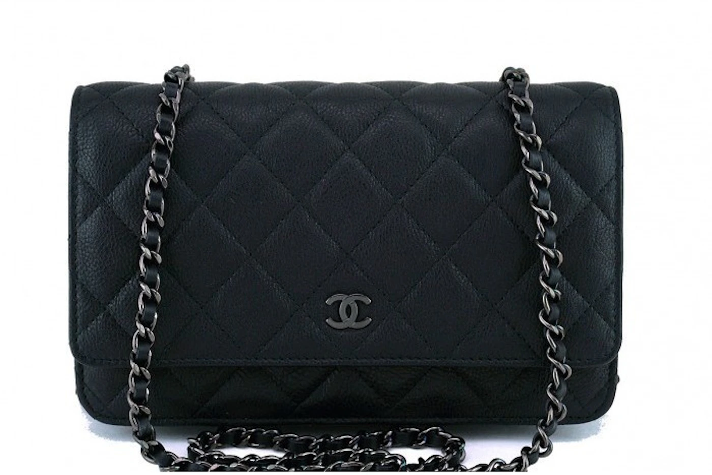 Chanel Black Quilted Caviar Wallet On Chain Gold Hardware, 2021 Available  For Immediate Sale At Sotheby's