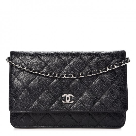 Chanel Wallet On Chain Quilted Caviar Black  US