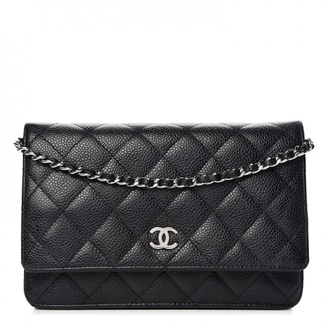 Chanel Wallet On Chain Quilted Caviar Black - US